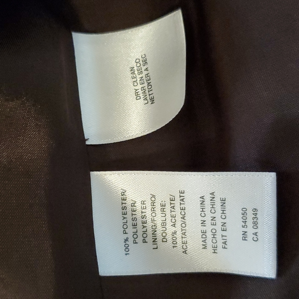 JONES NEW YORK Raspberry & Tan Silk Look Jacket - Picture 9 of 9